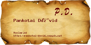 Pankotai Dávid névjegykártya