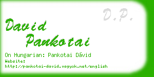 david pankotai business card